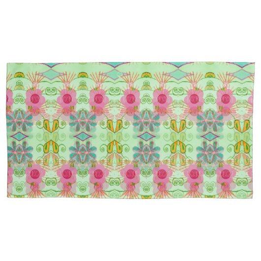 Housse D'oreillers Jardin Éclectique Enchantant : Beauté Florale Dive (devant-gauche)