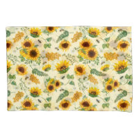 Jardin Jaune Tournesols Miel Abeilles Oreillers