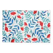 Housse D'oreillers Jardin magique - rouge et turquoise (Dos)