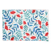 Housse D'oreillers Jardin magique - rouge et turquoise (devant)