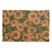 Housse D'oreillers Jardin Orange Dahlia (Dos-gauche)