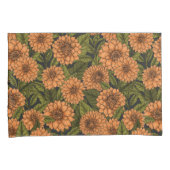 Housse D'oreillers Jardin Orange Dahlia (devant-Droit)