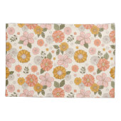 Housse D'oreillers Jardin rose et orange Motif (Dos)