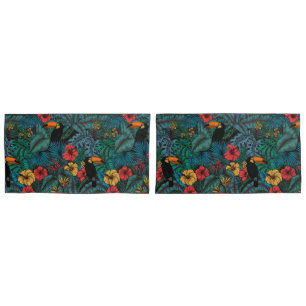 Housse D'oreillers Jardin toucan
