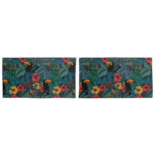 Housse D'oreillers Jardin toucan (devant-Set)