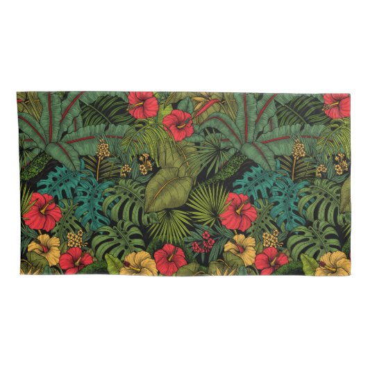 Housse D'oreillers Jardin tropical (Dos-Droit)