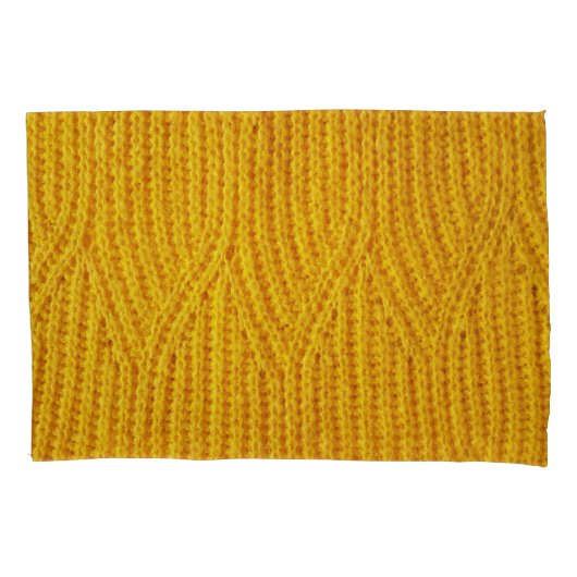 Housse D'oreillers Jaune : Arrière - plan de surface textile. (devant)