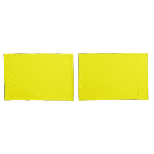 Housse D'oreillers Jaune clair (couleur solide)  (devant-Set)