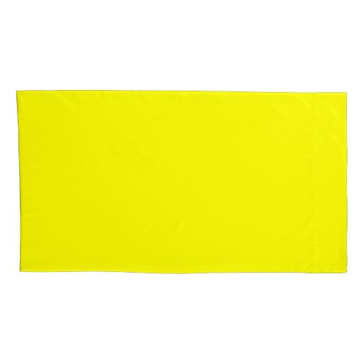 Housse D'oreillers jaune couleur (Dos-Droit)