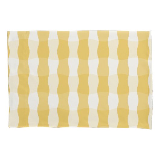 Housse D'oreillers Jaune et Blanc Confortable (devant)
