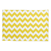 Housse D'oreillers Jaune Zigzag, Jaune Chevron, Motif géométrique (Dos)