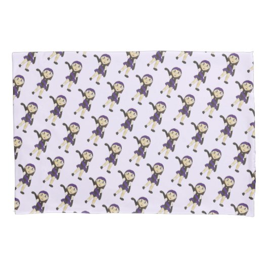 Housse D'oreillers Jazz Dance Considérant Costume violet Fille danseu (devant)