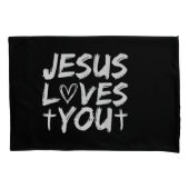 Housse D'oreillers Jésus t'aime, Jésus (devant)