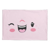 Housse D'oreillers Jeu de Coques Coussin rose Kawaii (Dos-gauche)