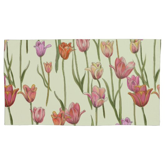 Housse D'oreillers Jeu de Coques Coussins des tulipes néerlandaises (devant-gauche)