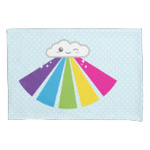 Housse D'oreillers Jeu de Coques de Coussin Cloud et Rainbow Kawaii (devant-gauche)