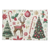 Housse D'oreillers Jeu de thème de Noël taille king (Dos-gauche)