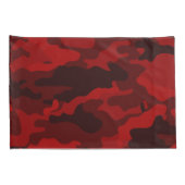 Housse D'oreillers Jeu de tonneaux de camouflage rouge foncé (Dos-Droit)