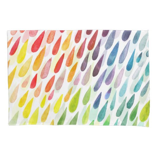 Housse D'oreillers Jeu d'éclaboussures couleur aquarelle (devant)