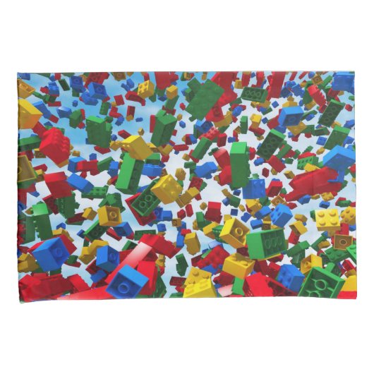Housse D'oreillers Jeu des caisses de coussin de blocs (devant-Droit)