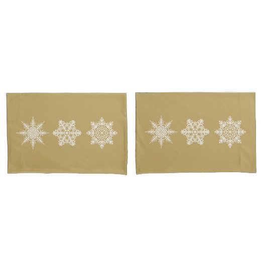 Housse D'oreillers Jeu d'oreillettes Snowflakes (devant-Set)