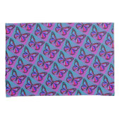 Housse D'oreillers Jewel Butterflies in Purple and Blue Pattern (devant-Droit)