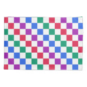 Housse D'oreillers Jewel candy diagonal checker pattern (Dos-gauche)