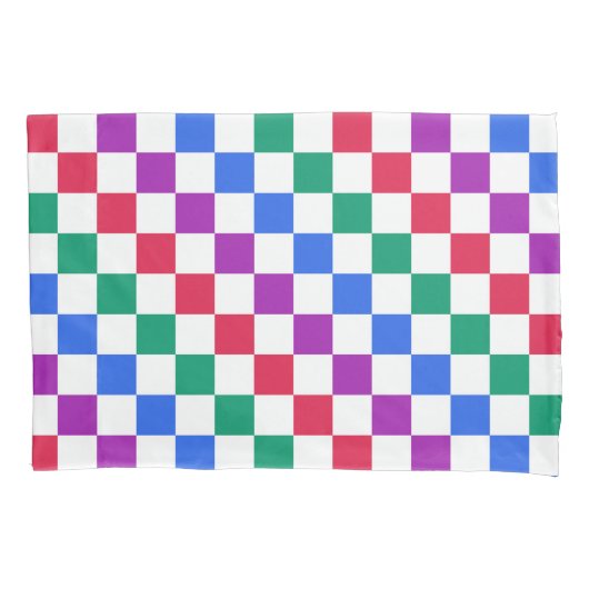 Housse D'oreillers Jewel candy diagonal checker pattern (devant-gauche)