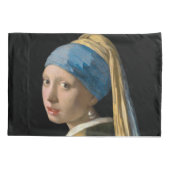 Housse D'oreillers Johannes Vermeer - Fille avec une oreille perle (Dos)
