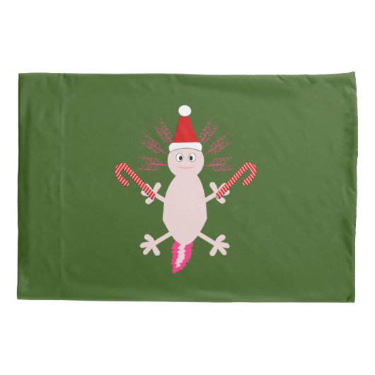 Housse D'oreillers Joli Axolotl Noël Motif double face (Dos)
