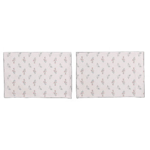 Housse D'oreillers Joli Boho Blush rose floral motif sur rose