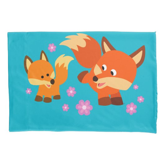 Housse D'oreillers Joli Coque Coussin de personnage Foxes (devant)