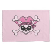 Housse D'oreillers Joli crâne de Kitty Pirate (devant-Droit)