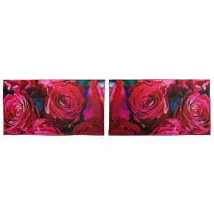 Housse D'oreillers Joli Ensemble De Roses Rouges