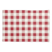 Housse D'oreillers Joli Gingham Rouge et Crème (Dos)