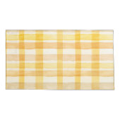 Housse D'oreillers Joli Jaune, Orange Motif de vérification de l'aqua (Dos-gauche)