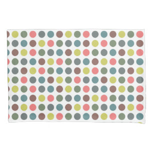 Housse D'oreillers Joli les années 70 coloré avec motif pois