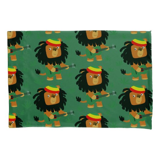 Housse D'oreillers Joli Lion Cartoon De Sion (devant)