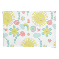 Joli motif floral arc-en-ciel ensoleillé d'été