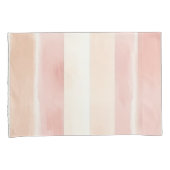 Housse D'oreillers Joli Peach rose Crème raypes (devant-Droit)