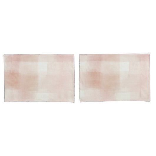 Housse D'oreillers Joli Plat Crème Rose Peach (devant-Set)