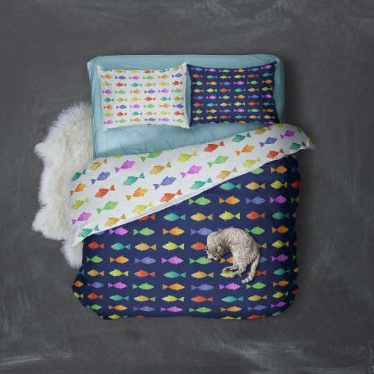 Housse D'oreillers Joli poisson coloré motif