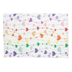 Housse D'oreillers Joli Rainbow Hearts Enfants Motifs
