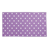 Housse D'oreillers Joli violet et Pois blancs (Dos)