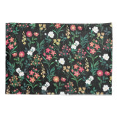 Housse D'oreillers Jolie aquarelle Floral Noir Botanique (Dos-gauche)