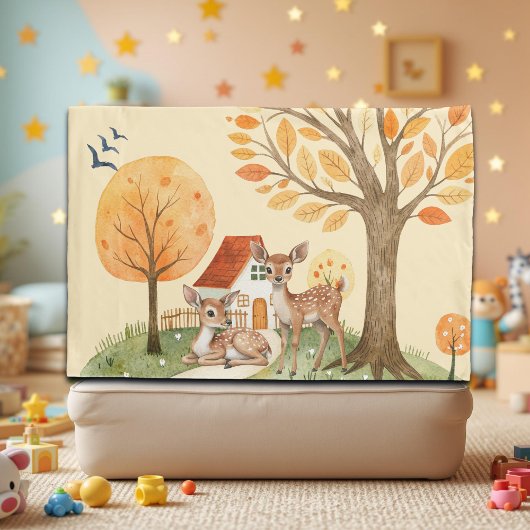 Housse D'oreillers Jolie campagne de cerfs de bois Maison