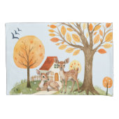 Housse D'oreillers Jolie campagne de cerfs de bois Maison (devant)