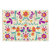 Housse D'oreillers Jolie Flore Mexicaine Et Oiseaux (Dos-Droit)