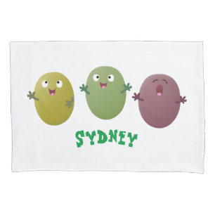 Housse D'oreillers Jolie olives joyeux chantant dessin animé