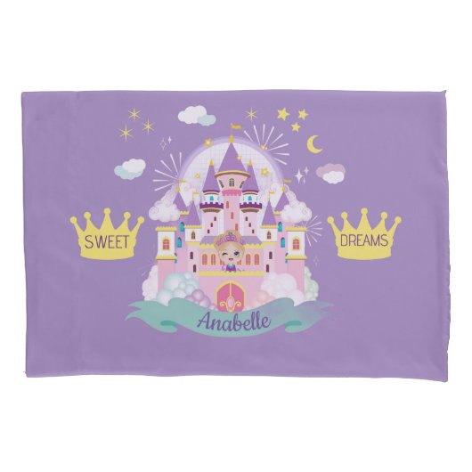 Housse D'oreillers Jolie Princesse Personalisée Purple (devant)